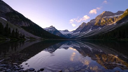 Crystal Clear Mountain Lake Reflections | Serene Nature Relaxation