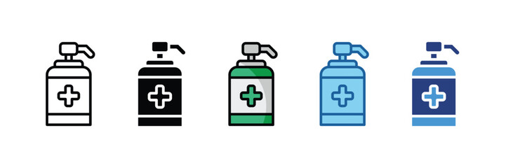 Obraz premium Hand Sanitizer Icon Set Multiple Style Collection
