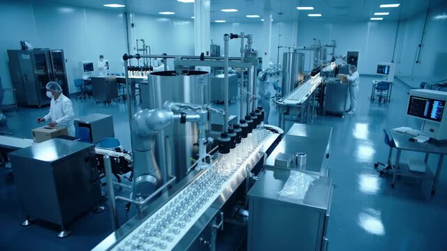 Inside a High-Tech Pharmaceutical Cleanroom: Automated Medicine Manufacturing