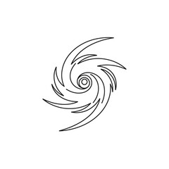 Obraz premium Hurricane Icon – Severe Storm and Natural Disaster Symbol