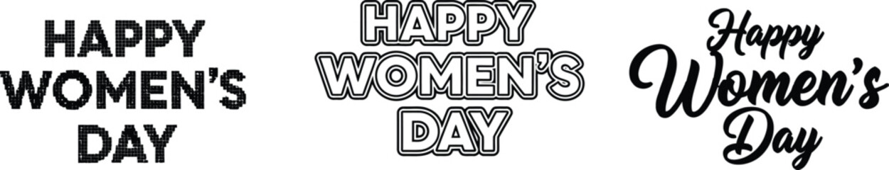 Fototapeta premium Happy women's day greeting card designs