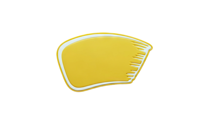 Yellow paint stroke with white outline