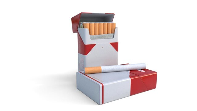 cigarette on cigarette box