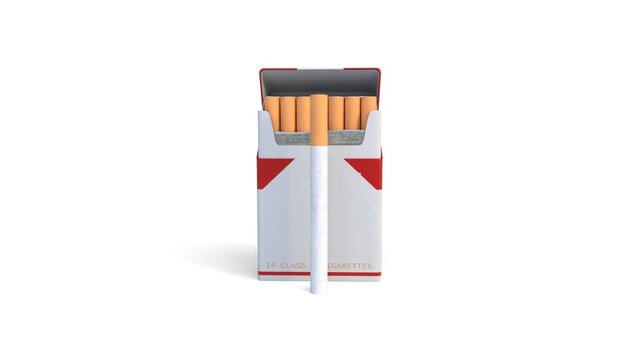 cigarette on cigarette box