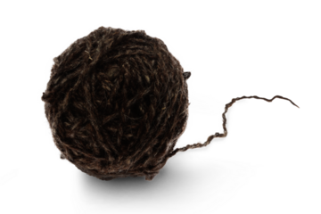 A ball of woolen thread isolated on a transparent background