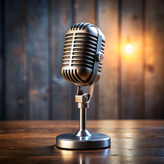 vintage microphone on stand a classic recording