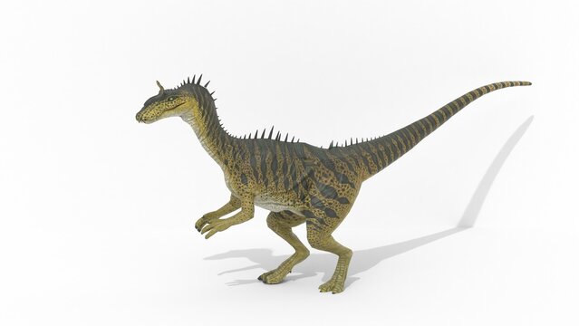 cryolophosaurus ellioti dinosaur on white background