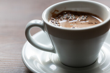 Obraz premium Hot Chocolate Mocha in White Cup