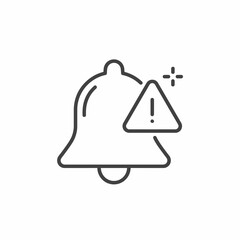 Obraz premium Notification icon symbolizing alert and warning signal with exclamation mark
