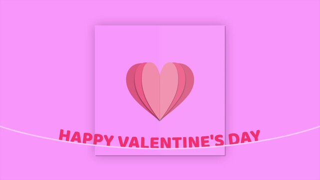 Video animation with heart logo for Valentine's Day content purposes
