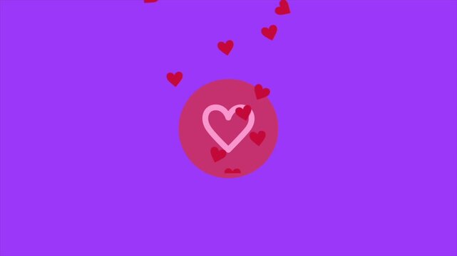 Video animation with heart logo for Valentine's Day content purposes
