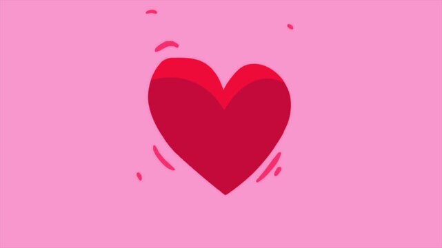 Video animation with heart logo for Valentine's Day content purposes
