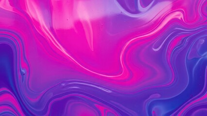 Abstract swirling pink and purple fluid art.