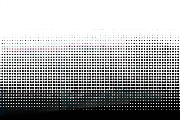 Dotted pattern fading from black to white gradient, irregular red/blue spots