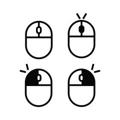 Mouse Click Icon Set Vector Design.