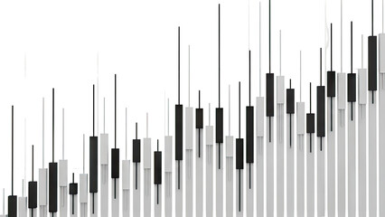 Abstract Bar Chart with Black and White Elements