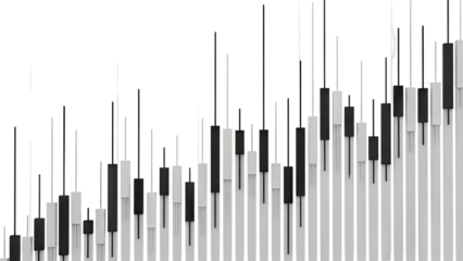 Abstract Bar Chart with Black and White Elements