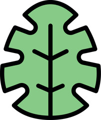 Fototapeta premium Tropical leaf with lobed edges and prominent central vein, representing nature, growth, and botanical beauty