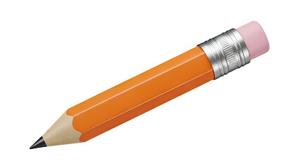 Orange Pencil with Pink Eraser