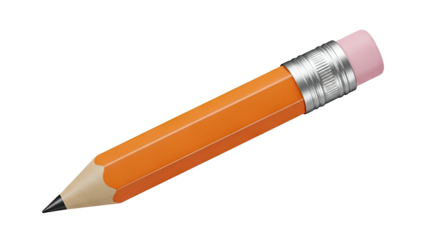 Orange Pencil with Pink Eraser