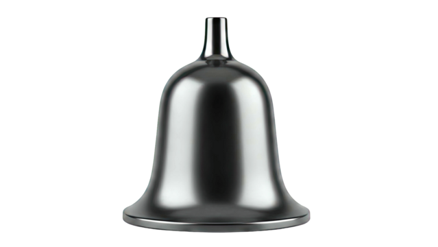 Sleek Black Bell Shape Sculpture - Powered by Adobe