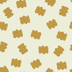 Abstract geometric figure with curve lines on light backgrond. Hand drawn geometric pattern.