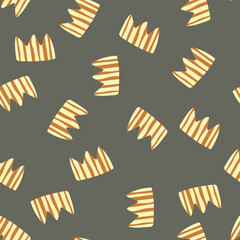 Geometric figure with  lines on dark backgrond. Hand drawn geometric pattern.