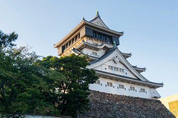 Kokura Castle at sunset, Kitakyushu, Fukuoka, Japan.