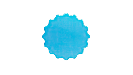 Blue Blob with Wavy Edges on White Background