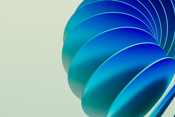 Swirling blue shapes create a vibrant design for a modern look