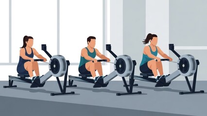group of people in gym