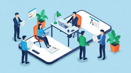 illustration of business people