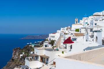 The village of Imerovigli in Santorini, Greece