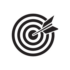 Target with dart in bulleye icon
