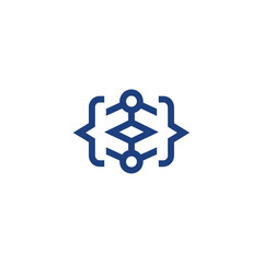 Modern Web Development Illustration Featuring Geometric Shapes and Lines