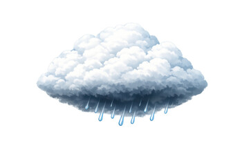 Rain cloud icon, illustrating weather forecast, precipitation, and hydrologic cycle concepts with a clean design
