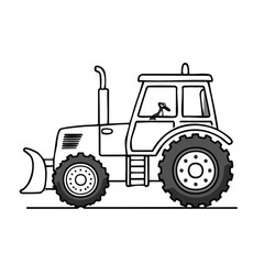 Obraz premium Illustration of agricultural tractor with a plow for tilling the land and cultivating soil agriculture equipment farm vehicle