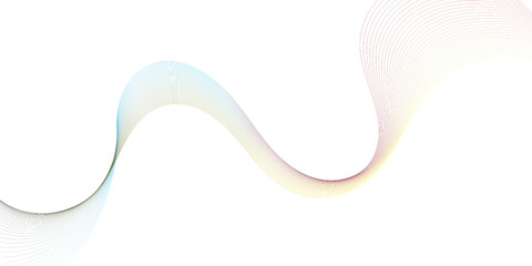 Abstract flowing wave lines in gradient colors of soft blue and golden yellow on a white background,
smooth curves creating a sense of motion and harmony