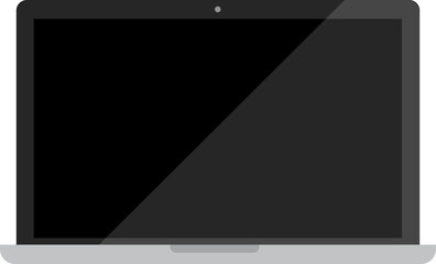 Laptop computer web icon vector in flat style