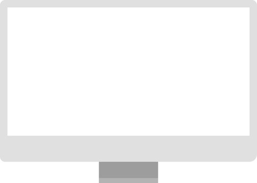 Computer PC monitor web icon vector in flat style