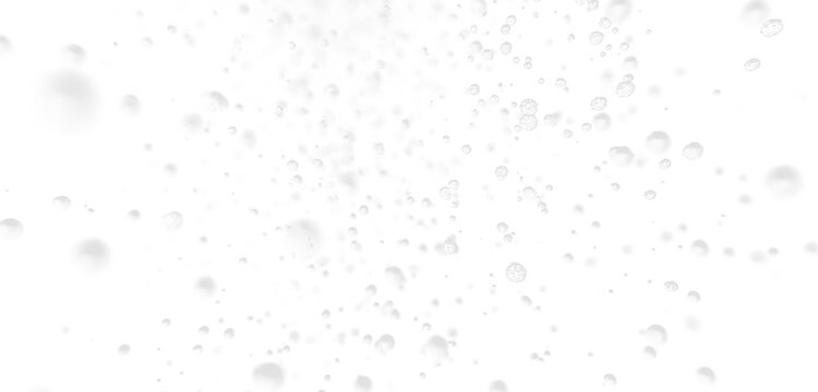 Realistic Floating Water Bubbles Effect PNG Transparent Background