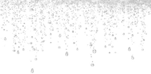 Sparkling Water Bubble Effect Isolated on Transparent Background