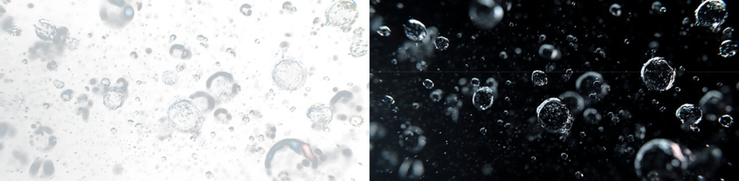 Realistic Floating Air Bubbles in Clear Water PNG