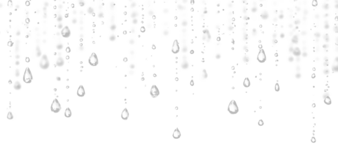 Realistic Water Droplets Rain Splash Transparent Background
