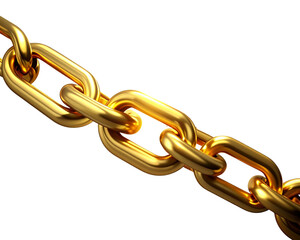 Fototapeta premium Floating broken chain transforming into smooth gold links, freedom and success concept