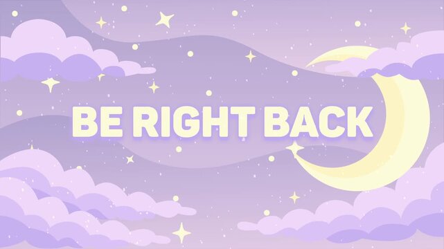 Be Right Back Dreamy Cute Sky pastel Snow Animation