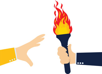 Present a torch to the business man

