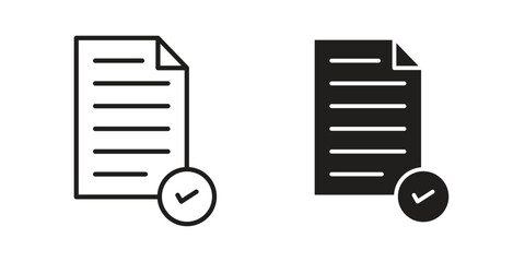 Terms and Conditions icons. Vector graphic. Editable vector stroke. EPS 10.