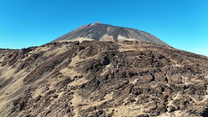 vue a&eacute;rienne du volcan Teide &agrave; Tenerife, archipel des canaries en Espagne	