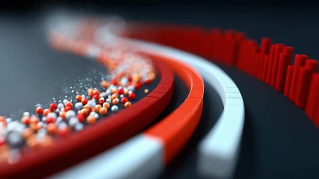 Pathways of Progress: abstract depiction of flowing pathways symbolizes complex processes and interconnected systems, embodying innovation and the forward trajectory.